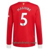 Manchester United Harry Maguire 5 Hjemme 2021-22 - Herre Langermet Fotballdrakt
